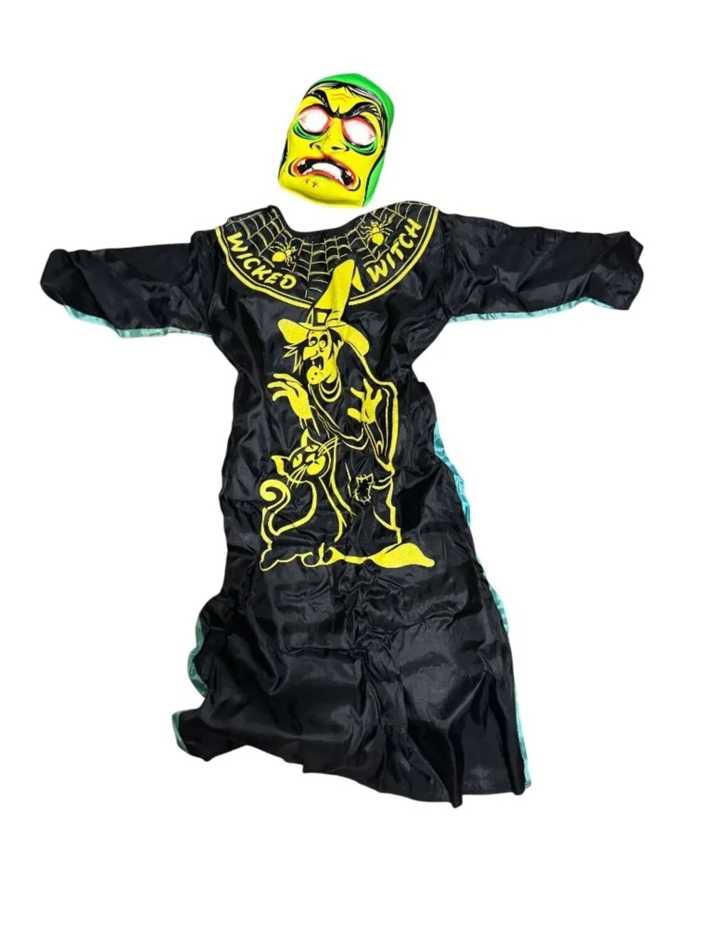 RARE Vintage Collegeville Fairy Witch 280 Two-In-One Halloween Costume 2 Masks